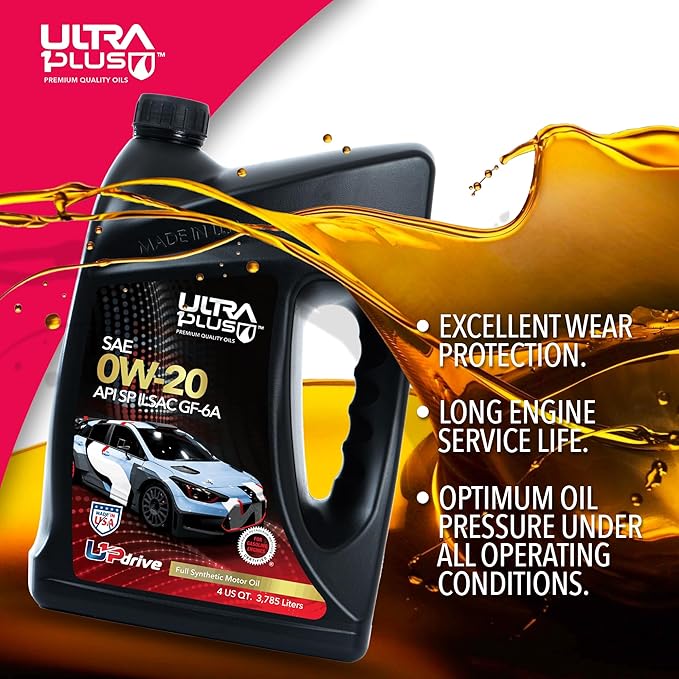 ULTRA 1PLUS SAE 0W-20 Full Synthetic Oil API SP ILSAC GF-6A - 0W20 Motor Oil, 1 Gallon