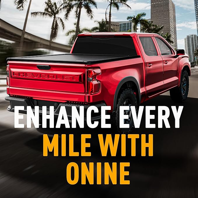 ONINE Low Profile Pull-Lock-Go Retractable Tonneau Cover Custom fit 2019-2026 Chevy Silverado 1500 5.8ft Truck Bed (69.9”), Dual T-Slot Design Compatible for Roof Racks and Crossbars