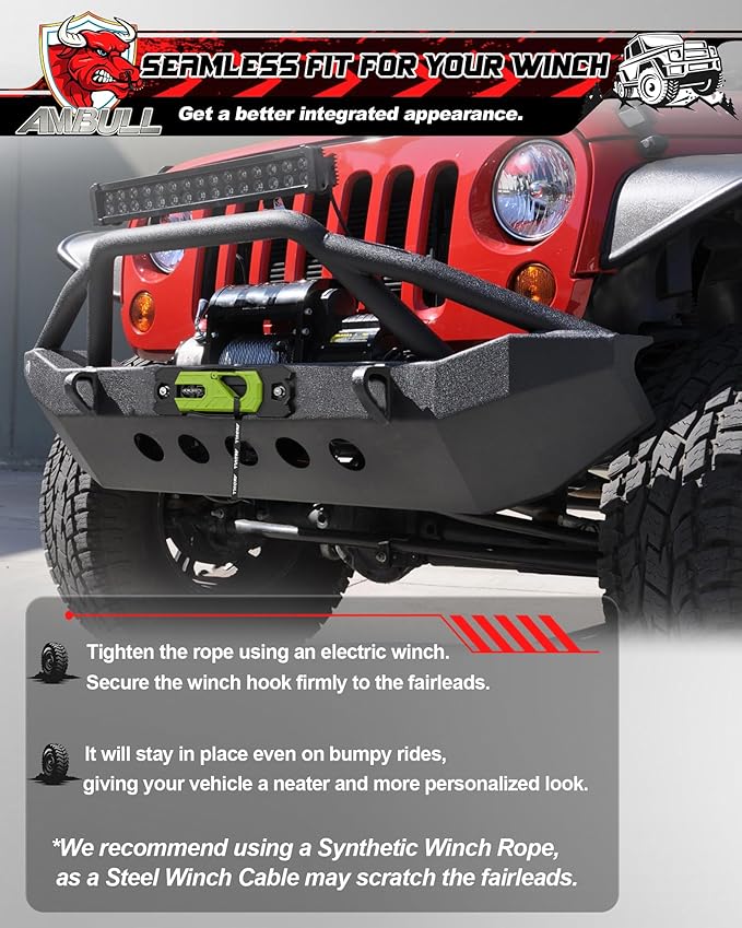 Winch Fairlead with Tow Hook, Aluminum Hawse Fairlead with Grade 80 Forged Steel Winch Hook, 33000lb Break Strength Winch Fairlead Hook Set for Off-Road Vehicle Recovery, Blackgreen