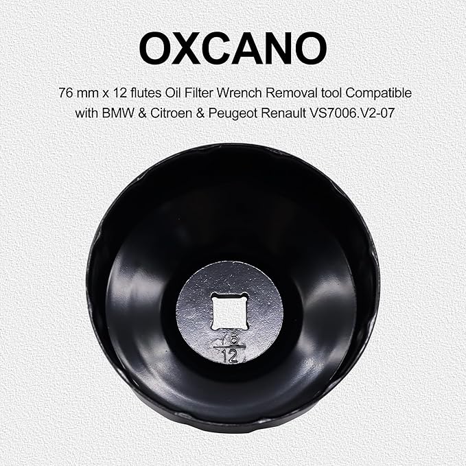 76 mm x 12 flutes Oil Filter Wrench Removal tool Compatible with BMW MOTORCYCLE K100 K75 R1100