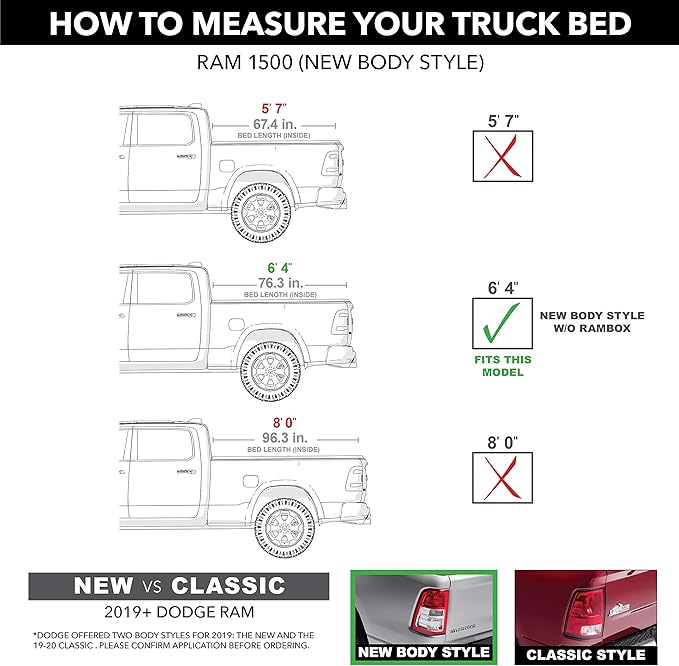 RealTruck BAK BAKFlip MX4 Hard Folding Truck Bed Tonneau Cover | 448225 | Fits 2020-2026 Ram 1500 (New Body Style) Works with Multi-Function (Splitgate) Tailgate 6' 4" Bed (74.5")