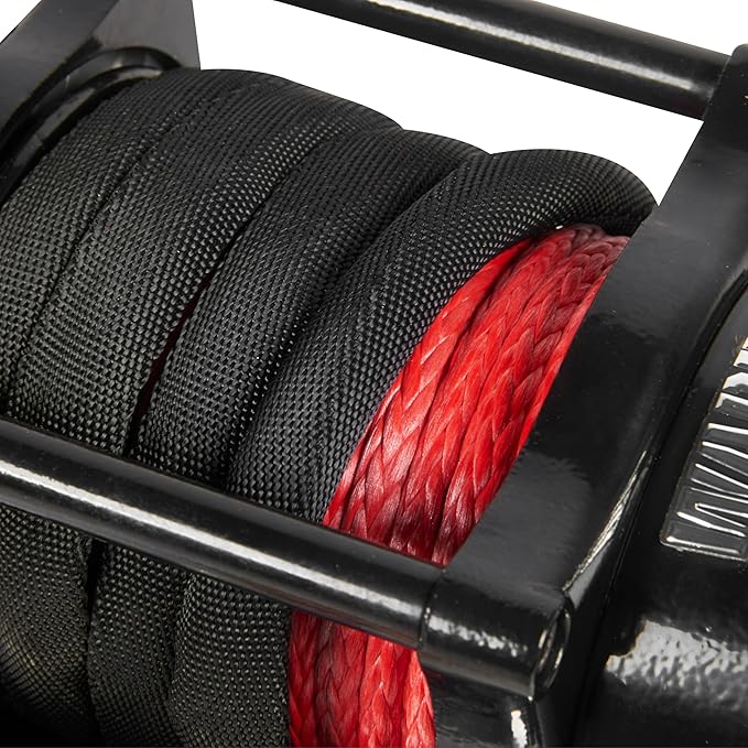 Warrior Winches Ninja 4500 lbs - Premium 12V Electric ATV/UTV Winch with Synthetic Rope, Compact and Powerful 12 Volt ATV Winch - Comes with Wireless Remote - Perfect for ATV, UTV, Boat, Trailer