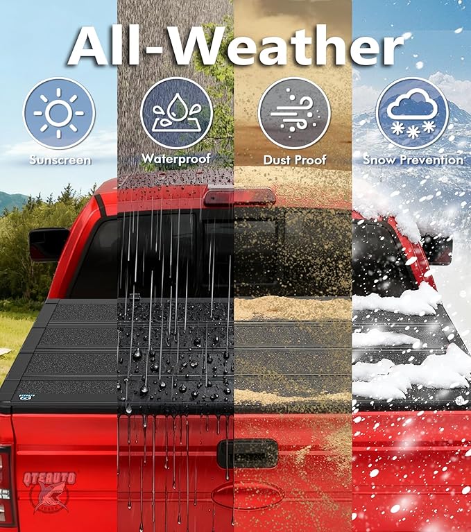 PM Auto Hard Quad-Fold Flip Cover Replacement for 2024 Ford F-150 Lightning 5'7" (67") Bed