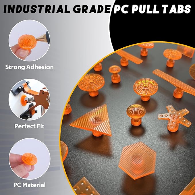 Super PDR Paintless Dent Rods Repair Tools, Stainless Steel Dent Removal Rods with Professional Dent Repair Kit, Paintless Repair of 99% of dents for Repairing Hail Damage, Body Dents、Creases