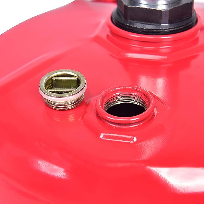 Aain AO5 5 Gallon Portable Oil Lift Drain, Steel Oil Drain, Adjustable Height Waster Oil drain for Changing car and Truck Motor Oil, Red