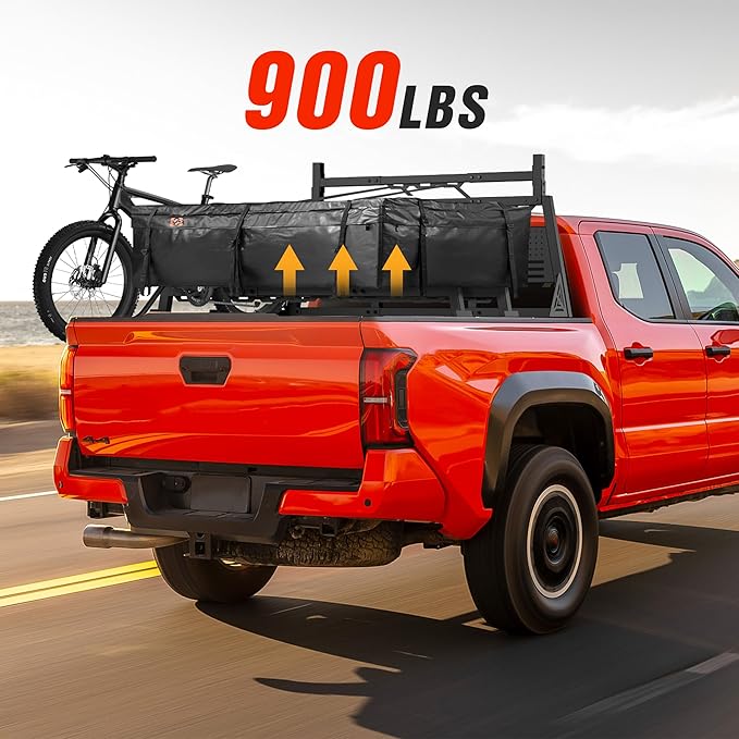 Truck Headache Rack with 2 Cross Bars Compatible with Ford F-150/Tacoma/Chevy Silverado & GMC Sierra 1500/Tundra/JT/Titan/Frontier/Colorado/Canyon Pickup Cab Back Window Protection