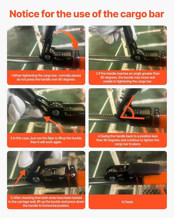 VEVOR Cargo Bar, Ratcheting Cargo Bar Adjustable from 40" to 73", Heavy-Duty Steel Cargos Stabilizer with Storage Net & Non-Slip Foot Pads, Telescoping Load Lock Bars Stop Sliding for SUVs, Sedans