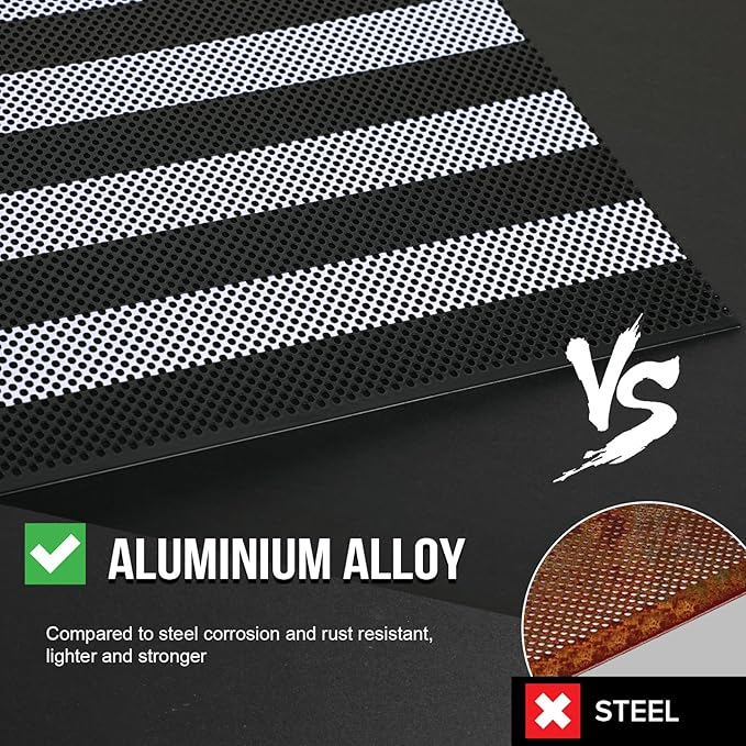 moveland Grill Insert with US Flag - Aluminum Alloy Mesh Grille Grid Insert Screen Compatible with Jeep Wrangler JL & Jeep Gladiator 2018 2019 2020 2021 2022 2023 2024