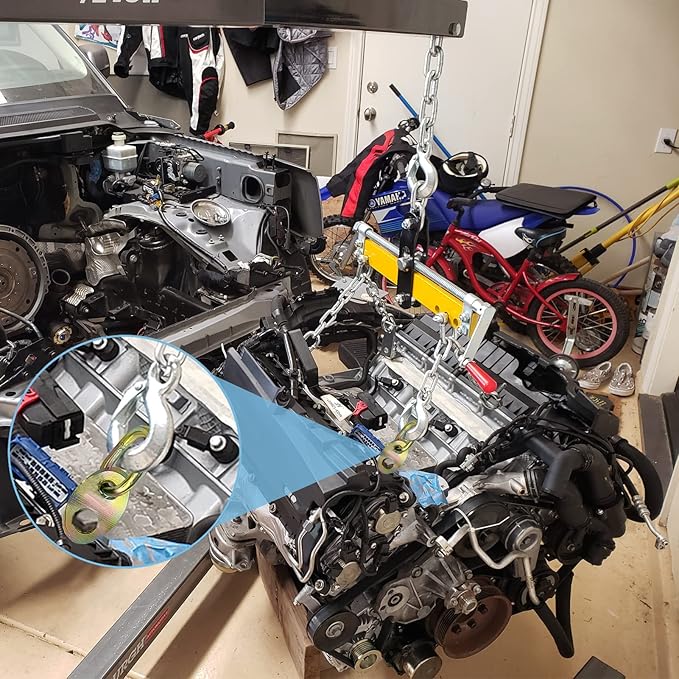 NOVINO 7100 Engine Lifting Bracket Set,5,500 lb Capacity Engine Lift Bracket Kit for Use with Load Levelers and Slings-8 Sets,Colorful