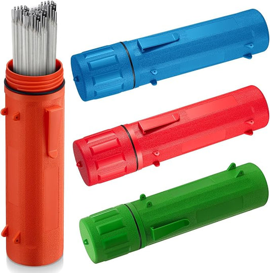 Zonon 4 Pcs Electrode Rod Storage Tube 14 Inch Airproof and Waterproof Welding Rod Holder for Canister(Red,Blue,Green Orange)