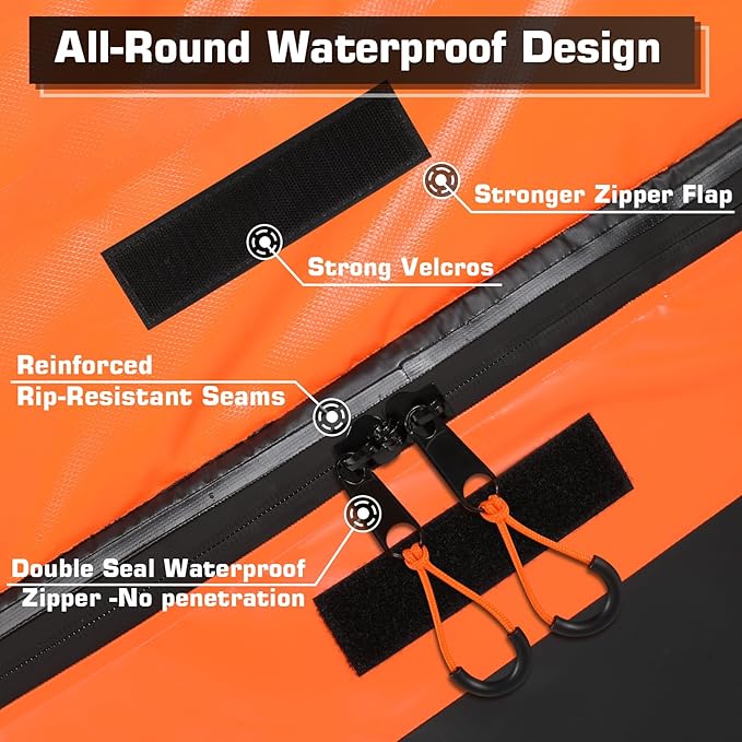 Sailnovo Rooftop Cargo Carrier 20 Cubic, Waterproof Car Roof Bag Soft-Shell Carriers Top Luggage Storage with Slip Mat, 6 Door Hooks & Heavy-Duty PVC for All Vehicle Roof with/Without Rack Cross Bar