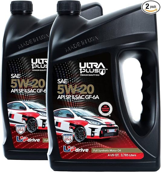 ULTRA 1PLUS SAE 5W-20 Full Synthetic Motor Oil API SP ILSAC GF-6A - 5W20 motor oil, 2 Gallon