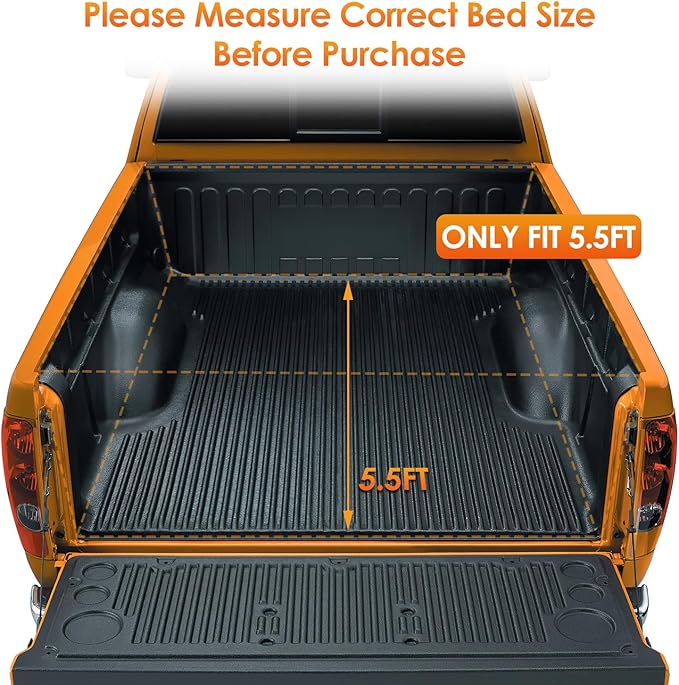 Nilight Soft Roll Up Truck Bed Tonneau Cover Compatible with Ford F150 2015 2016 2017 2018 2019 2020 2021 2022 2023 2024 2025 5.5ft