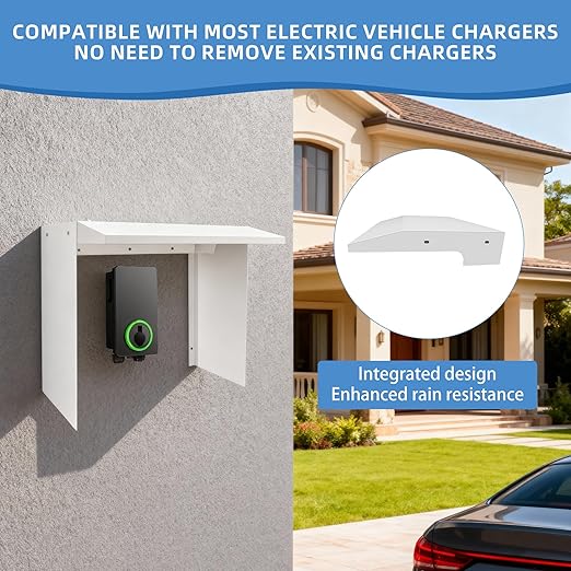 Wall Box Outdoor Ev Charger Cover, Charger Cover for Tesla, Outdoor Outlet Cover Weatherproof, 15.7" * 11.8" * 15.3" (Charger Cover)
