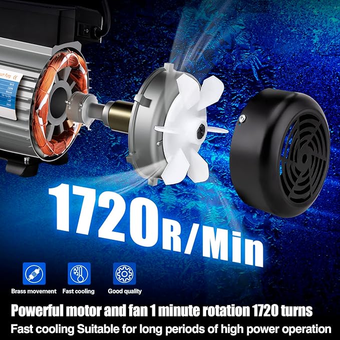 AC Vacuum Pump and Gauge Set - HVAC Vacuum Pump Kit with R134a Gauge Set, 3CFM 1/4HP Single Stage Rotary Vane Pump for AC Maintenance, Automotive Air Conditioning & Refrigeration