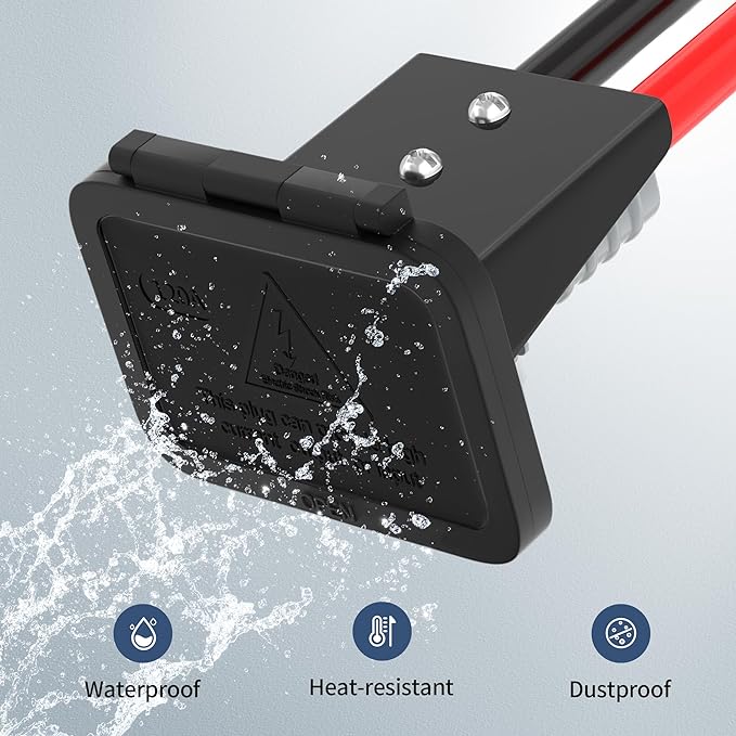 120 Amp Battery Quick Disconnect Connector with Plug Mounting Panel Battery Cable Connector Battery Terminal Connectors Flush Mount Recessed Plate