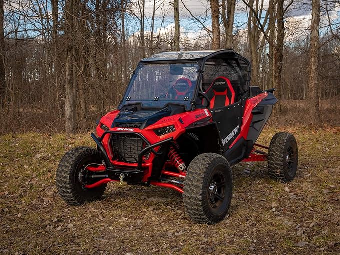 SuperATV Winch Mounting Plate for 2018-2021 Polaris RZR XP Turbo S | 2019-2021 Polaris RZR XP 4 Turbo S | Used with Stock OEM Polaris Bumper | Compatible with Many OEM and Aftermarket Winches