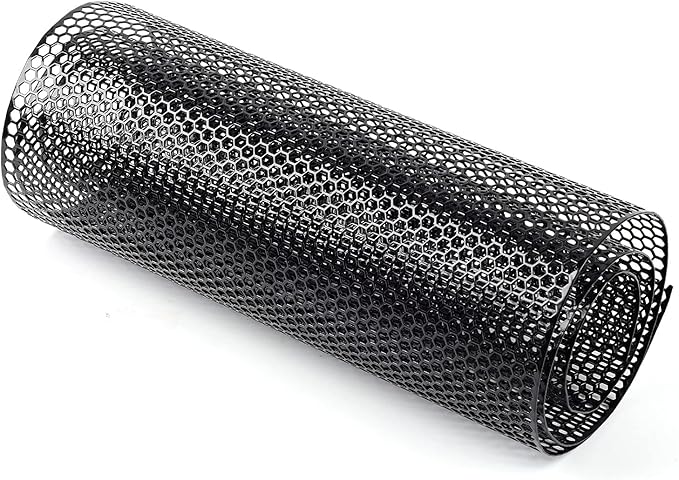 AggAuto 47x16 inches Car Pickup Truck Grill Mesh Spoiler Bumper Vent Aluminum Alloy Automotive Grille Insert Air Intake Racing Honeycomb Hole 6mm Spacing 1mm Black