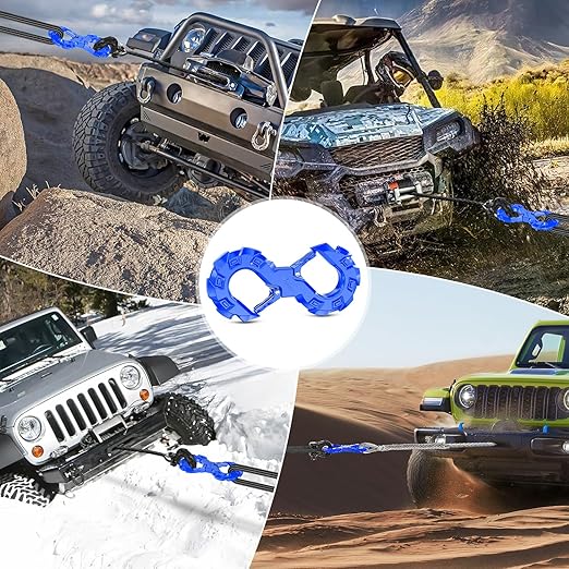 Nilight S-Shape Shackle, Quick Release Tow Hook for Winch Cable Ropes, 33,000 lbs Heavy Duty for Off-Road Recovery, Towing Extension, Tree Saver, Winch Shackle, Forged Steel, Blue