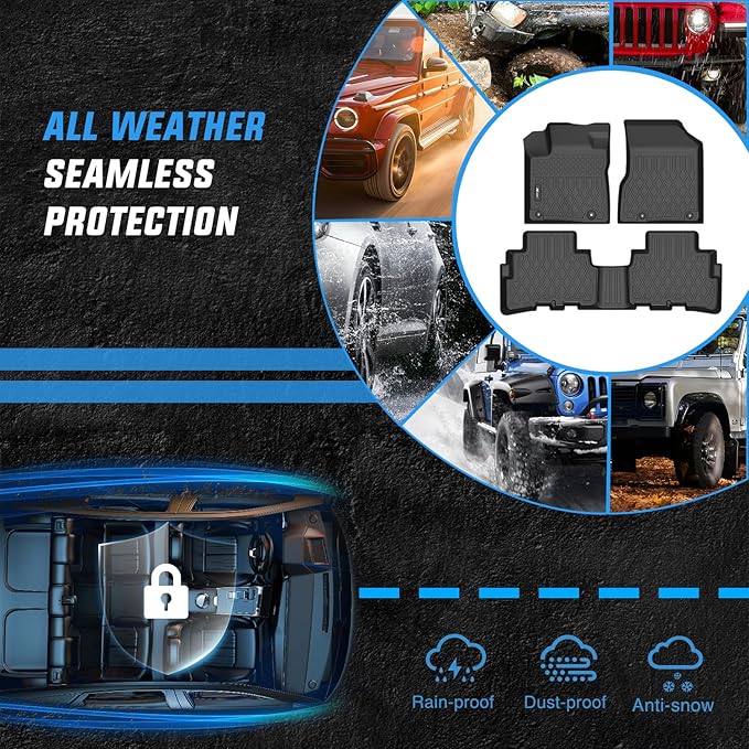 Nilight TPE Floor Mats for Nissan Murano 2017 2018 2019 2020 2021 2022 2023 2024, All Weather Custom Fit Heavy Duty Floor Liners