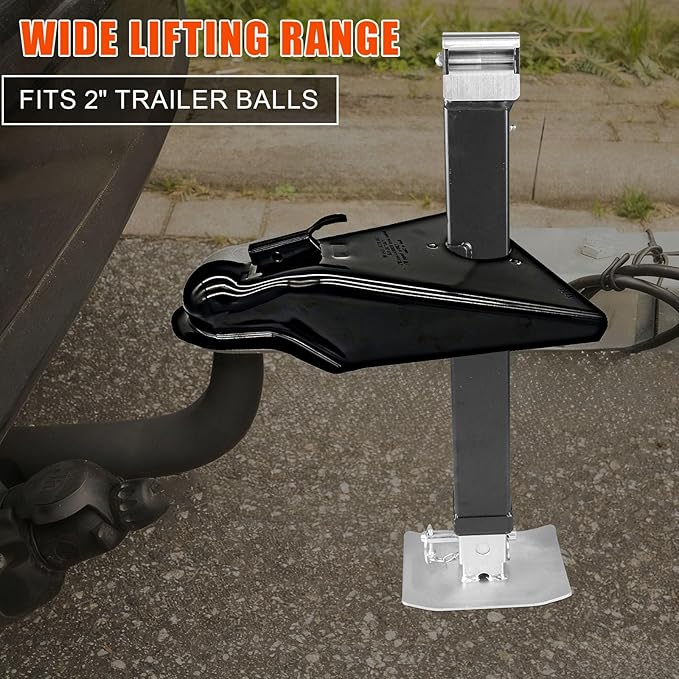 2-5/16 Inch Heavy Duty Class A Frame Trailer Hitch, 14,000 lbs Towing & 2,100 lbs Drawbar Capacity, with Wedge-Lock Ball Clamp for Ultimate Security, Black Powder Coated Finish for Trucks/SUVs