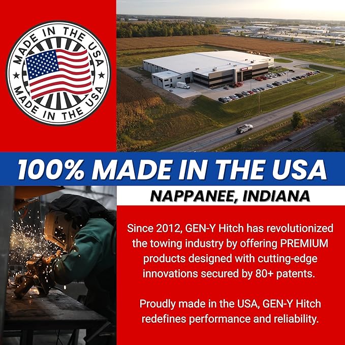 GEN-Y GH-21001 GoosePuck 5" Offset Gooseneck Ball for OEM Puck Mount System fits Ford 2017 to Current - 25,000 LB Towing Capacity