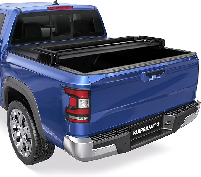 Tri Fold Soft Folding Truck Bed Tonneau Cover Compatible for Nissan Frontier 2005-2025 Suzuki Equator 2009-2014 Fleetside 5 FT On Top