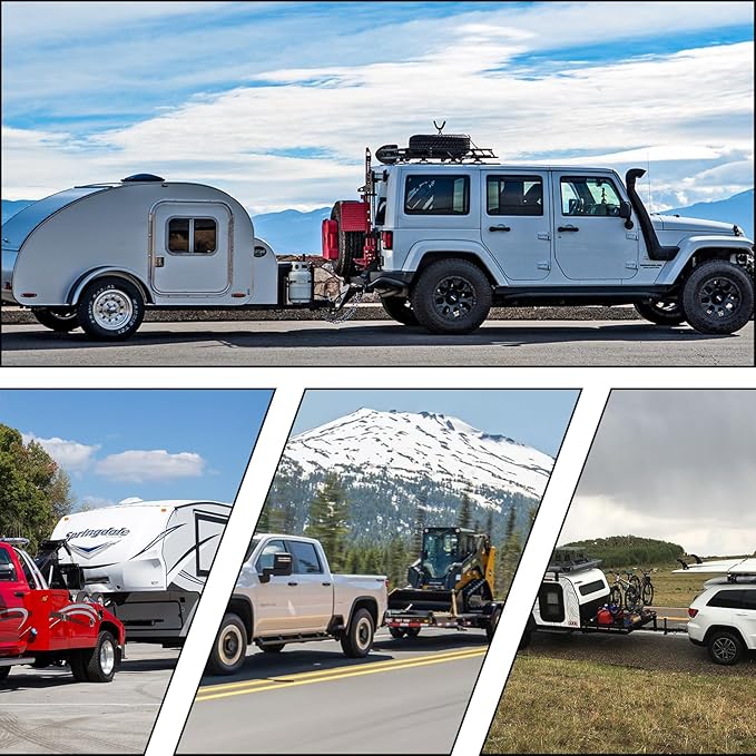 3500 LBS Boat Towing Winches with 33FT Blue Strap, 4:1/8:1 Gear Trailer Winch for Boats, Heavy Duty Hand Crank Boat Towing Winch, Ideal for Boat Trailer, Jet Ski, RV, and ATV