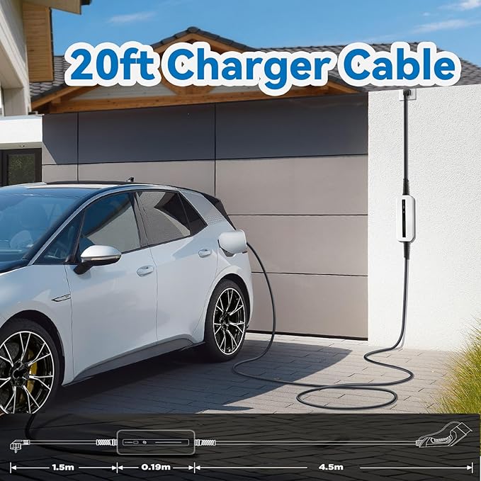 BESENERGY Level 1 ev Charger,15A,NEMA 5-15 110V-120V,20ft Charger Cable,Compatible with All j1772 ev Cars