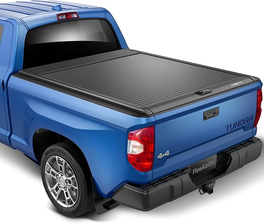 Retractable Hard Tonneau Cover Fits 2014-2026 Toyota Tundra Truck Bed w/Deck Rail System (6.5 FT)
