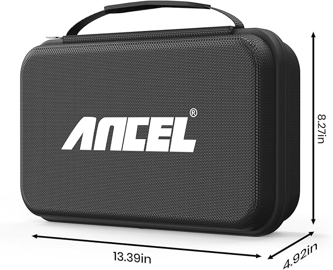 ANCEL Large Hard Protective Case, Waterproof Storage Box MR500 Marine OBD2 Diagnostic Scan Tool and Other Scanners (Only The Case), 13.39" x 8.27" x 4.92"