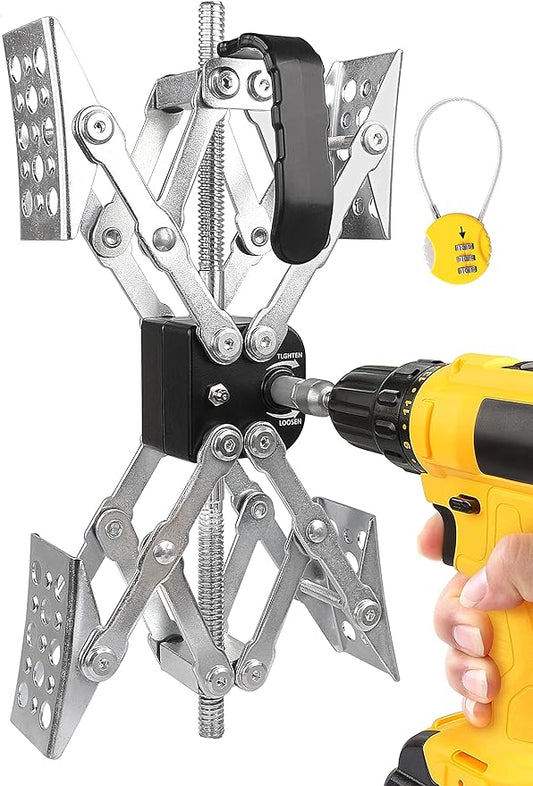 X-Shaped RV Stabilizer Wheel Chock (Allow Drill Adjust) Dual Axel RV Travel Trailer Camper Tire While Camping -1 Pack