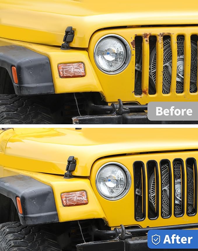 Black TJ Grill Inserts Front Grille Mesh no Mesh Cover Guard for Jeep Wrangler TJ 1997-2006 Clip-on Grille Accessories
