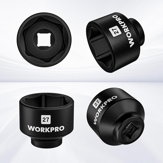 WORKPRO 27mm Oil Filter Socket Wrench, Oil Filter Removal Tool, Oil Filter Change Set, Ideal for Some Mercedes, Volkswagen, Hyundai, Kia, Minis, and Smart Car