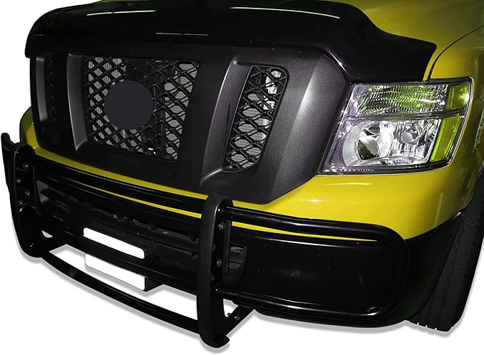 Black Horse SPARTAN Grille brush Bumper Guard Modular Black Compatible with 12-25 NV1500|2012-2025 Nissan NV2500|2012-2025 Nissan NV3500-17NINVMA