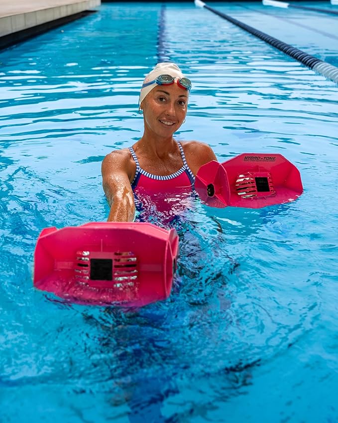 Hydro Tone - HYDRO-BELL Pool Weights for Water Exercise Pair | Water Weights | Functional Strength Training with Pool Weight | Aquatic Exercise Equipment | Quick Start Guide