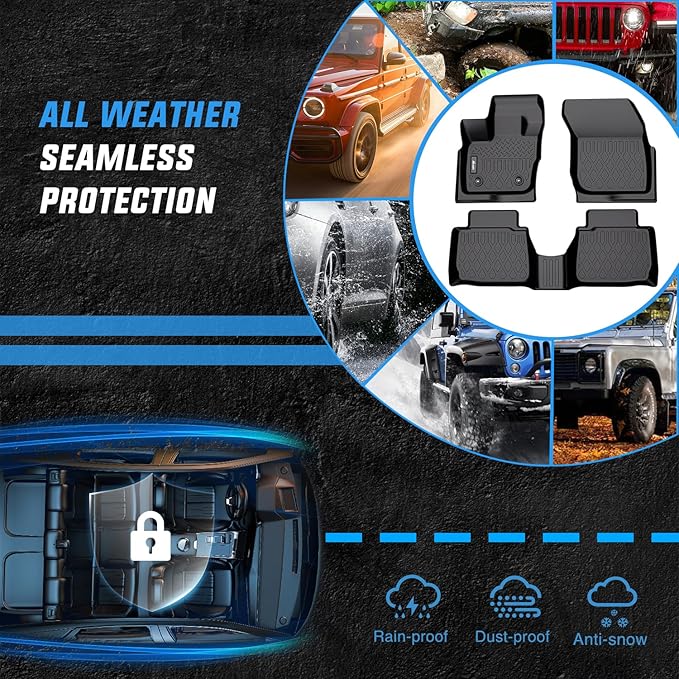 Nilight TPE Floor Mats for Ford Fusion Lincoln MKZ 2017 2018 2019 2020,All Weather Custom Fit Heavy Duty Floor Liners