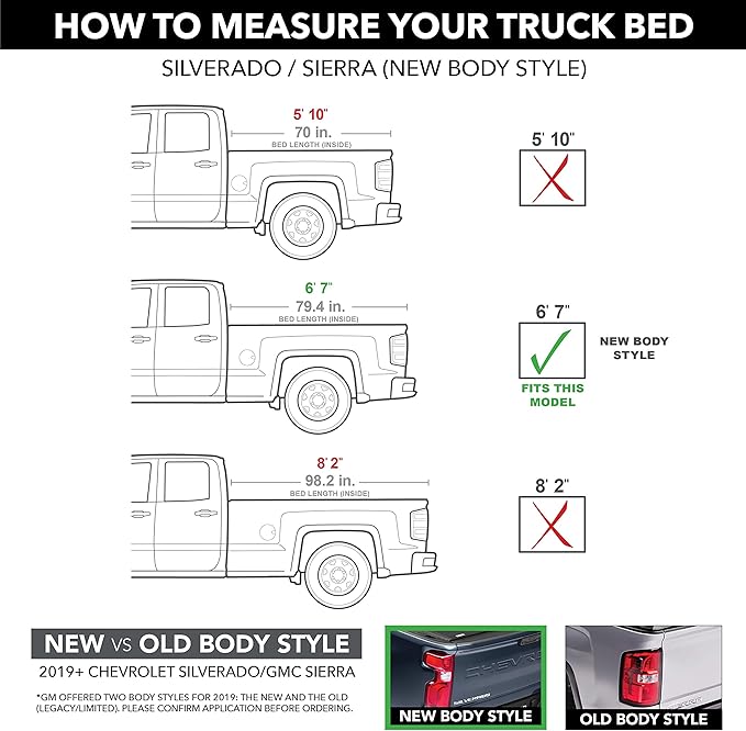 Gator Recoil Retractable Truck Bed Tonneau Cover | G30482 | Fits 2019 - 2025 Chevy/GMC Silverado/Sierra 1500, works with MultiPro/Flex tailgate 6' 7" Bed (79.4")