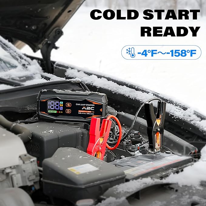 A2C Car Jump Starter, 12V Lithium Battery Booster Box, 16800mAh Portable Power Bank Pack Charger, for 6L Gas or 3L Diesel Truck, RV, Pickup