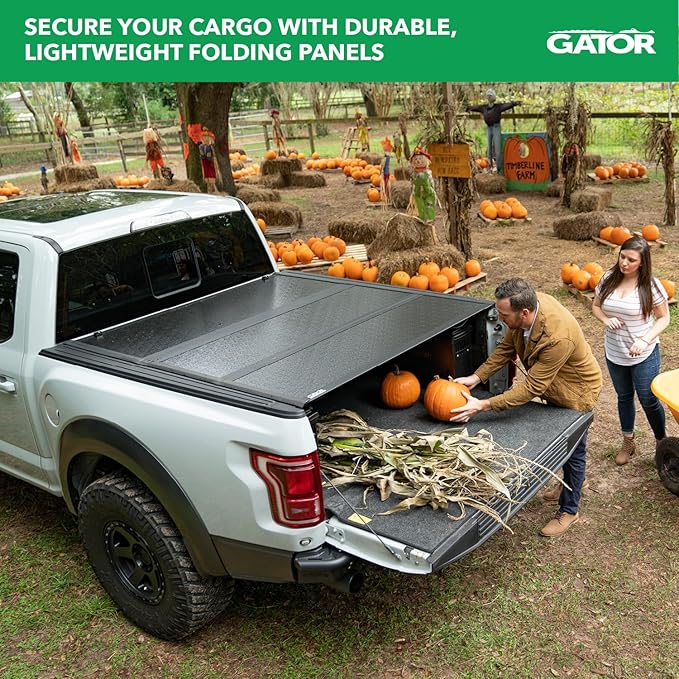 Gator EFX Hard Tri-Fold Truck Bed Tonneau Cover | GC24019 | Fits 2015 - 2020 Ford F-150 (incl. Raptor) 5' 7" Bed (67.1")