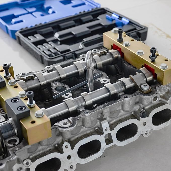 Engine Timing Tool Kit Compatible with Mercedes Benz M133 M270 M274, 15PCS Camshaft Locking Alignment Timing Tools Set with Carrying Case & Gloves