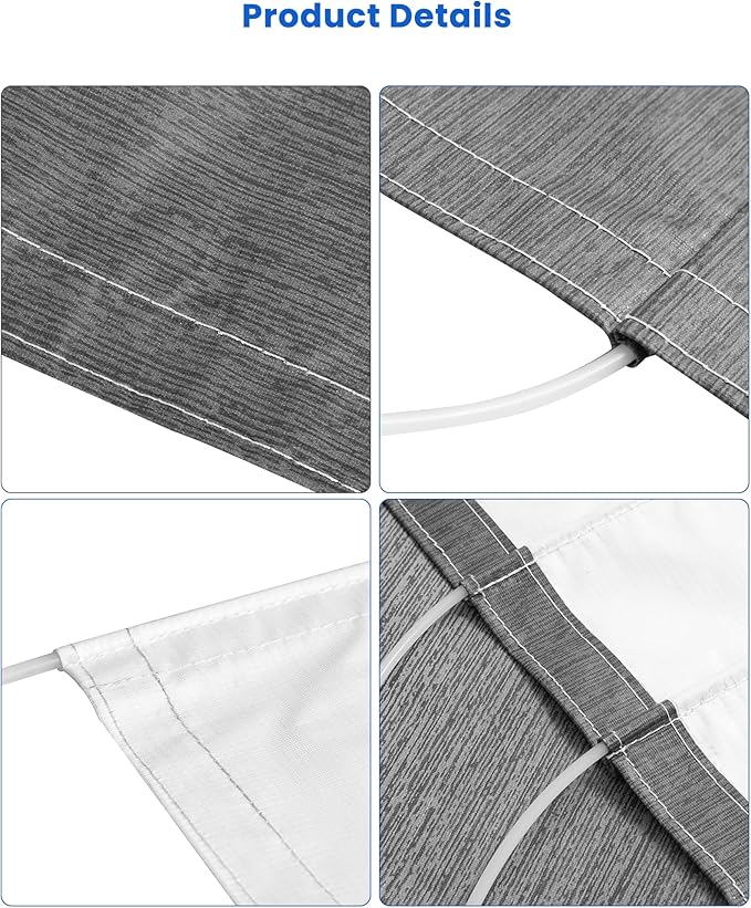 RV Awning Fabric Replacement, 18.5oz Heavy-Duty Weatherproof Vinyl Camper Awning Replacement Universal Outdoor Canopy for RV, Motorhome, Trailer Awnings (Gray Fade, 11'(Fabric 10'2"))