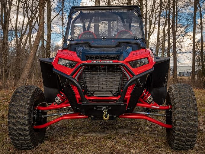 SuperATV Winch Mounting Plate for 2018-2021 Polaris RZR XP Turbo S | 2019-2021 Polaris RZR XP 4 Turbo S | Used with Stock OEM Polaris Bumper | Compatible with Many OEM and Aftermarket Winches