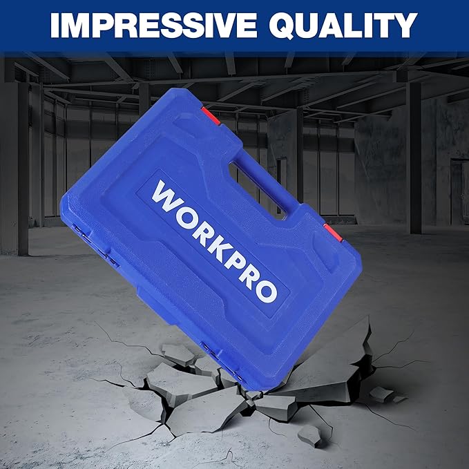 WORKPRO 60-piece Master Torx Bit Socket and External Torx Socket Set, 1/4", 3/8", 1/2" Drive Bits, Female E Sockets E4-E24, Star Socket Bits T6-T70, TT6-TT70, TP8-TP60, CR-V & S2 Alloy Steel