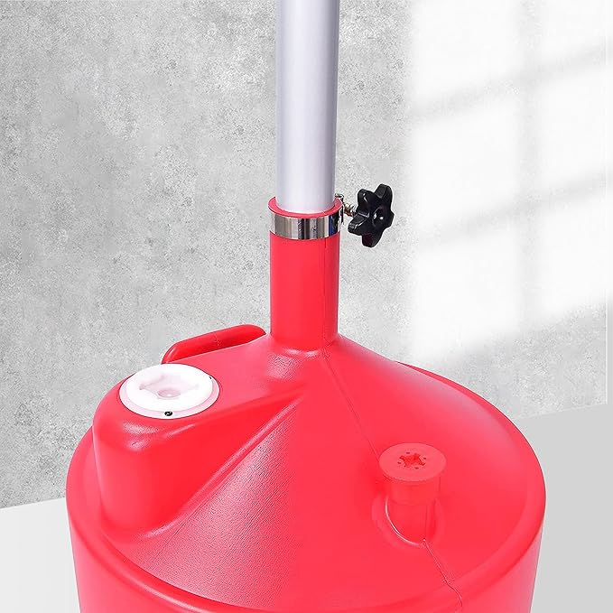 Aain A46A 18 Gallon Industrial Waste Oil Drain Tank,Oil Changing,Portable Waste Oil Change Tank With Wheels and Adjustable funnel height for car, Funnel Drain, Red