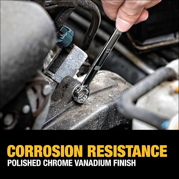 DEWALT Mechanic Tool Set, 247-Piece, 1/4 in., 3/8 in. and 1/2 in. Drive, SAE, Ratchets, Sockets, Hex Keys, Combination Wrenches, Polish Chrome Finish (DWMT81535)