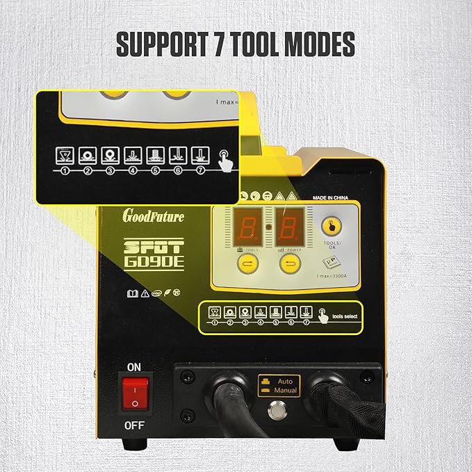 PLAYOCCAR Stud Welder Dent Repair Kit 110V, 3500A Spot Welder Dent Puller, 3KW Car Body Stud Welding Machine Multispot Bonnet Door Repair Tool Kit (3000, Watts)