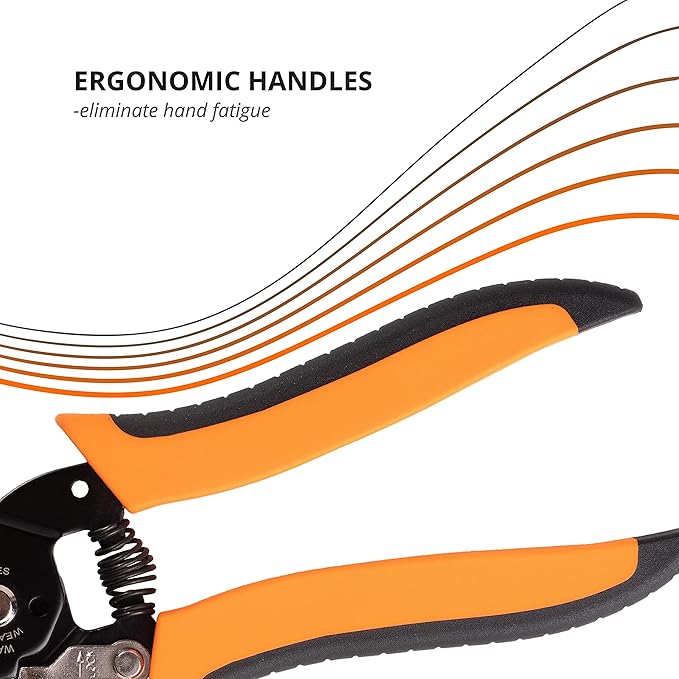 Wirefy STRP-01 Wire Stripper and Cutter for Solid and Stranded Wires 22-10 AWG | Precision Calibrated Ergonomic Wire Stripping Tool