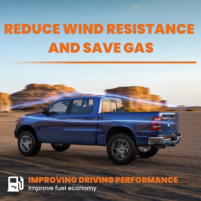 Soft Quad Truck Tonneau Cover Bed Cover Compatible for 2009-2025 Dodge Ram 1500 Fleetside (Classic and New Body) 5.8 FT- 69.6 inch w/ 2X 60'' Led Light Strips 6500K White