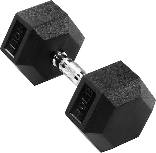OLIXIS Rubber Hex Dumbbells，Assorted Weights for Home Gym Workouts, Strength Building & Fitness Training